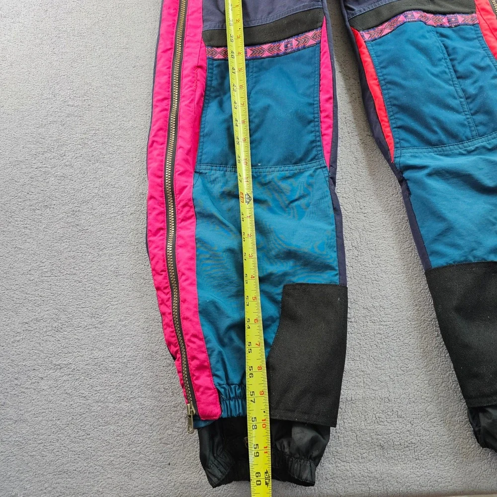 Vtg The North Face Rage Snowsuit Mens Navy Teal‎ Winter Sports Hooded Double Zip